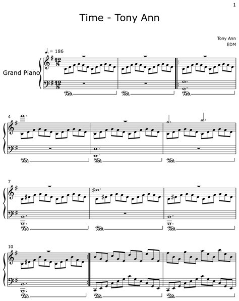 Download and print in PDF or MIDI free sheet music for L. . Tony ann time sheet music